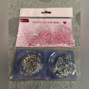 5 for $15! Pink Glitter Heart & Silver Cold/Hot Gel Eye Pads